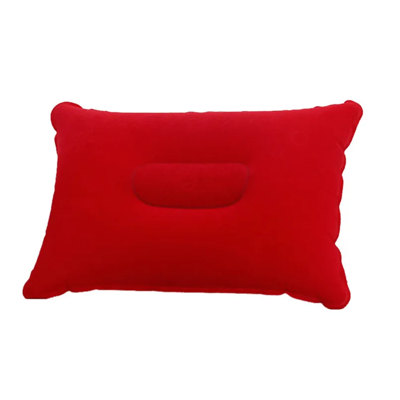 2018 Travel Cushion Inflatable Camping Mat Outdoor Pillow Portable Foldable Double Sided Flocking Plane Hotel Pillow #2O08 (2)