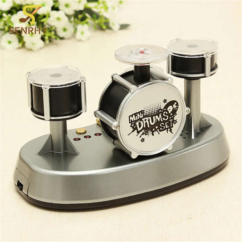 

SENRHY Mini Finger Drum Set Touch Drumming LED Light Jazz Percussion Musical Instruments Educational Music Toys Children Present