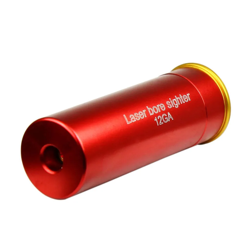1 шт. алюминий CAL: 12 GA картридж лазерный Диаметр прицел Красная точка диаметр прицел красная медь 12GA включает аккумулятор для пистолета аксессуар