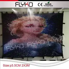 Горячая Складная гибкая ткань для проекции светодиодного видео для сценического фона