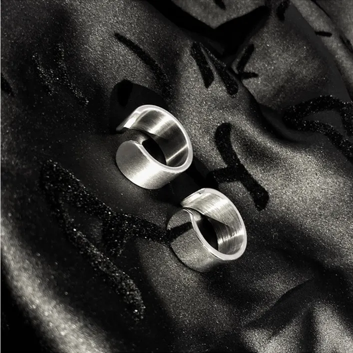 HUANZHI хип-хоп стиль Новая титановая стальная пилка Ширина зеркала 10 мм кольцо для открытия для женщин вечерние Простые ретро панк ювелирные изделия