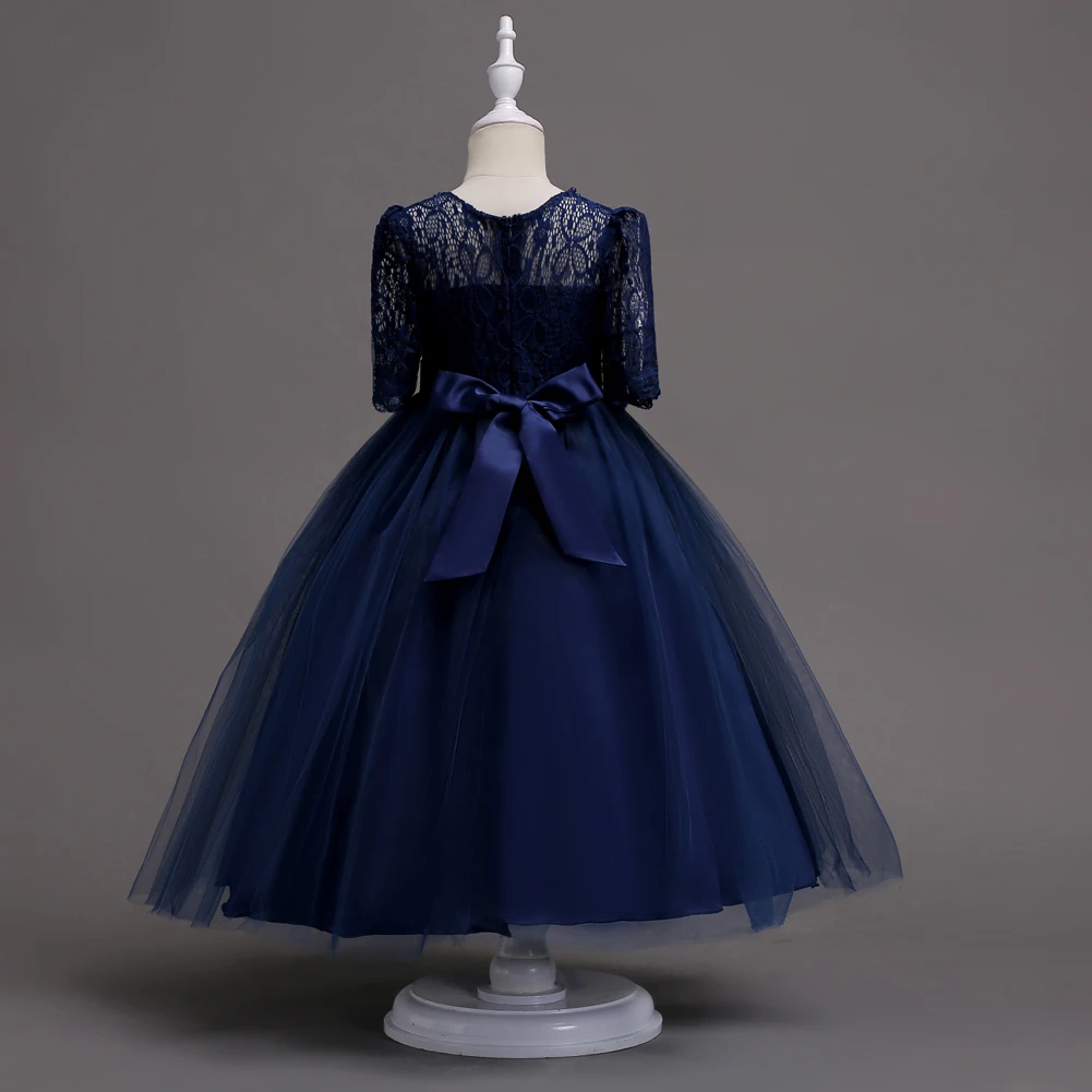 Bolsa Infantil Menina/детское вечернее платье для маленьких девочек, детское платье с жемчужинами на свадьбу, белые, темно-синие, фиолетовые вечерние платья для девочек