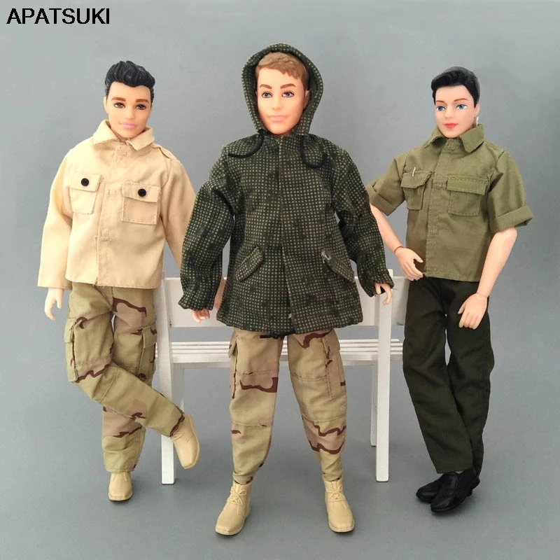 Армейские солдатские 1/6 кукла мужского пола одежда рубашка с капюшоном и штаны