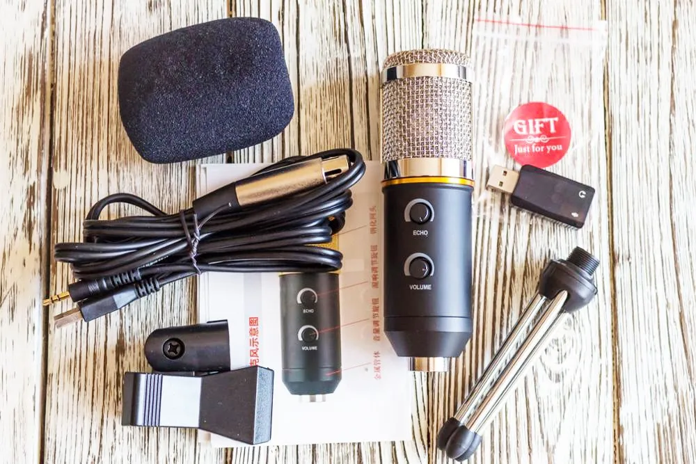 MK-F200FL Condenser Microphone Profesionales Wired 3.5mm Jack With Tripod USB Microphone For Computer Laptop PC Recording Studio 11