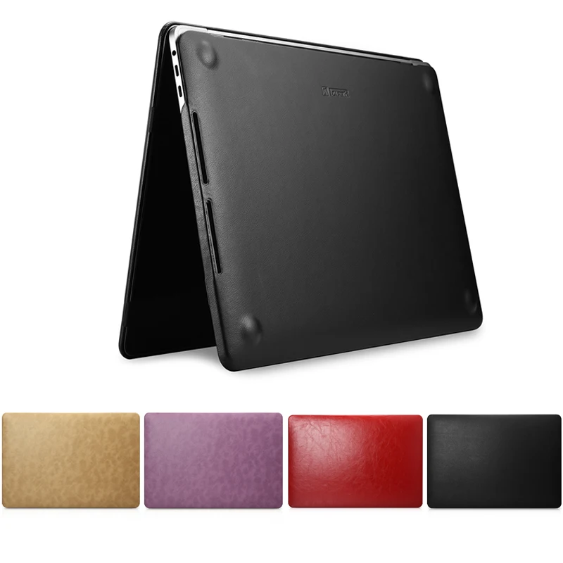 Цена Icarer ноутбук чехол для Apple Macbook Pro 13 15 дюймов A1706 A1708 A1989 A1707 A1990 2018 2017 тонкий из искусственной кожи в виде ракушки