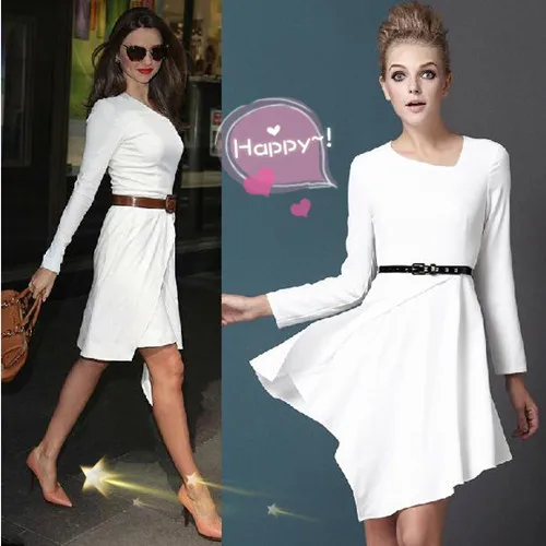 Brand Hot Jennifer Lopez Star Long Sleeve Dress Women Clothing Brand Hot Jennifer Lopez Star Long Sleeve Dress Women Clothing Summer New Fashion Plus Size Knee Length Dresses Ld0060 In From S