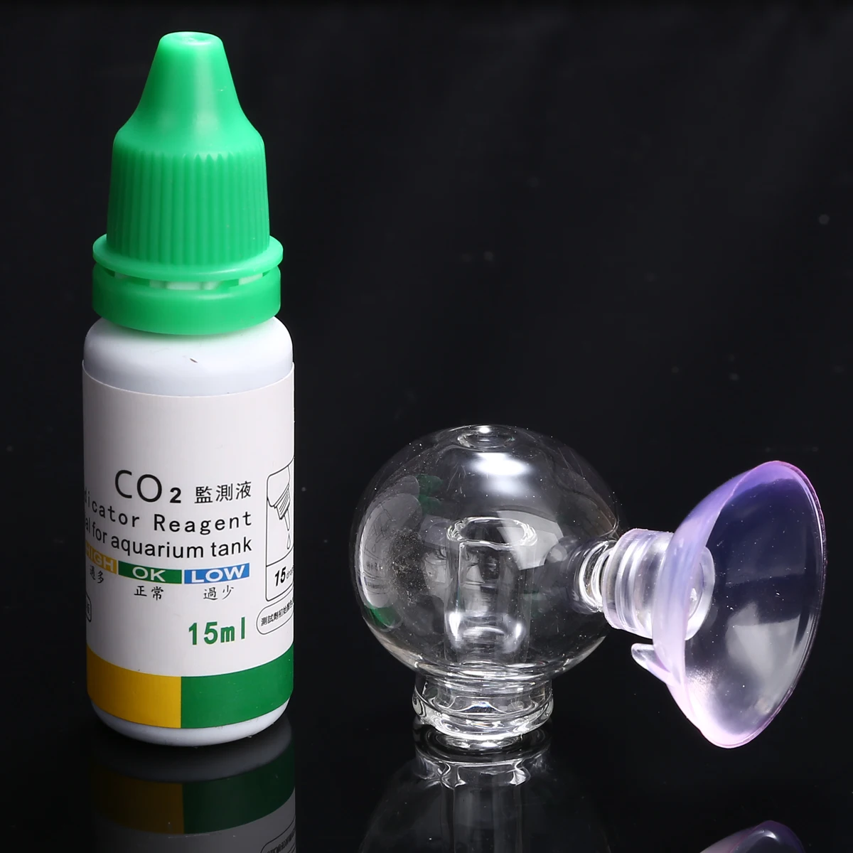 Aquarium CO2 Indicator Solution for Fish Tank Liquid Test PH Term Monitor CO2 Bubble Counter Plants Supplies Long Term
