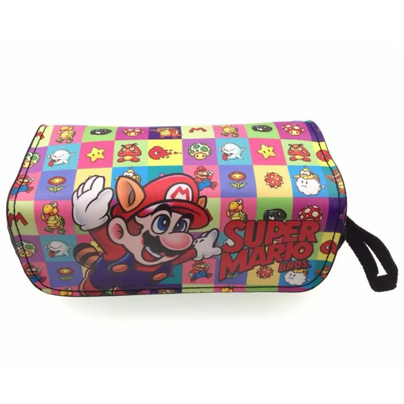 Игровой мультфильм симпатичный Карандаш сумка для канцелярских принадлежностей Супер Марио косметички подарок подростка двойная молния макияж Чехол - Цвет: A