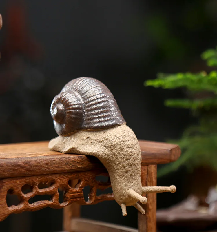 Garden Animals Ceramic Snail Bonsai Micro Landscape Garden Decoration Outdoor Potted Landscaping Decoration Garden Ornaments