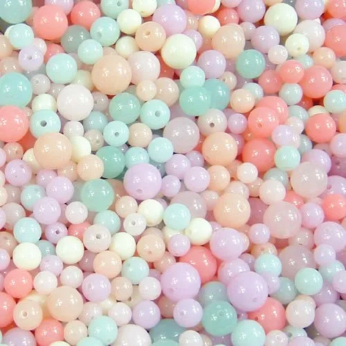 

Wholesale Mixed Colors Candy Gumball Acrylic Round Spacer Loose DIY Beads 6.8.10.12.14mm DIY Handmade Jewelry Accessories AC-02