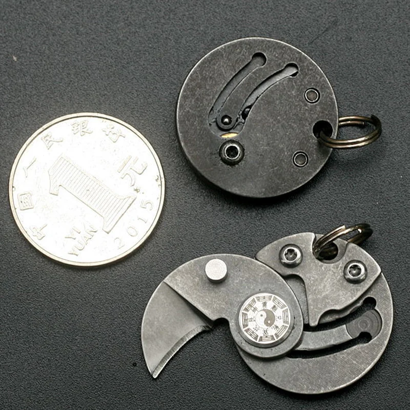 нож монетка. нож movable knife. маленький нож монета. брелок нож монета. нож монетка.