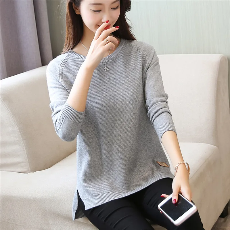 

OHCLOTHING Hot 2018 Spring Autumn Women Sweaters and Pullovers Fashion O-neck Women twisted thickening slim pullover