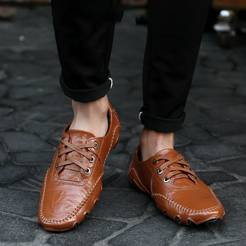 

Men's Shoes Casual Shoes Fashion Moccasins Men'S Loafers Leather Male Shoes Sapatenis Men Chaussure Homme Brand Handmade