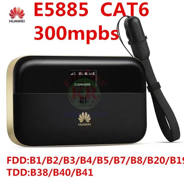 Huawei e5885 маршрутизатор 4g rj45 cat6 300 Мбит/с 3g 4g wifi точка доступа Карманный Wi-Fi sim-карта Ethernet 6400 мАч E5885Ls-93a мобильный WiFi PRO