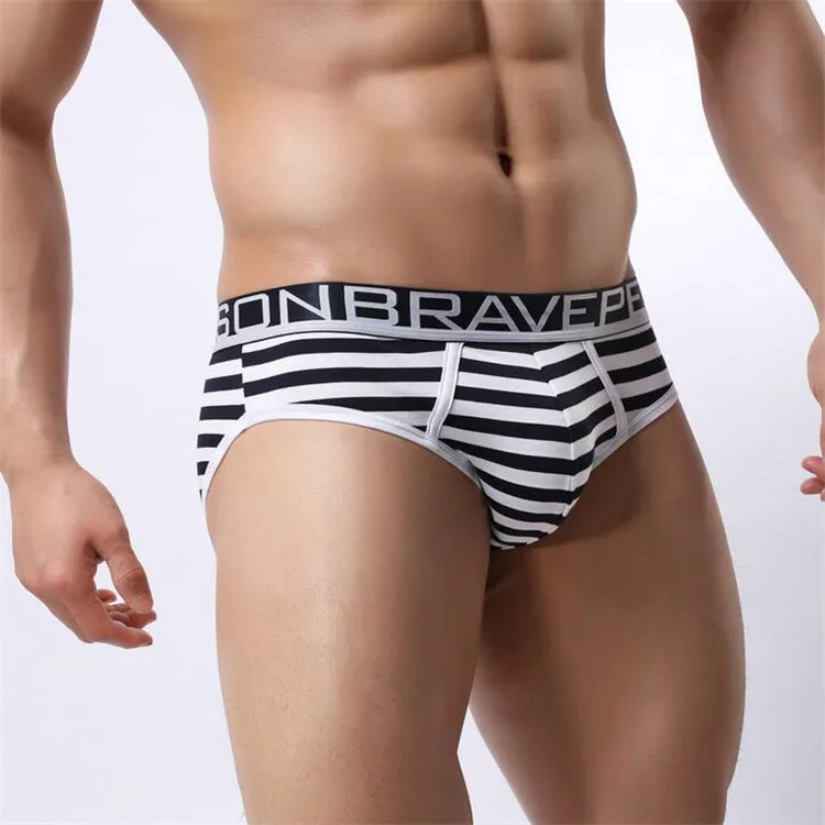 briefs underwear Brand  BRAVE PERSON High Quality men's gay Underwear Men Sexy Briefs Jacquard Nylon Underwear Male Fashion Mens Briefs bikini briefs