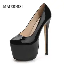 fashion beautiful women shoes high heel 18 cm red bottoms waterproof ultra heels with soles women shoes size 35 – 44 MENS1F6