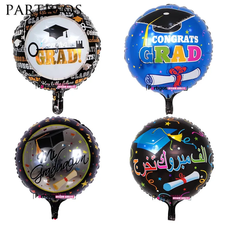 50pcs/lot 18 inch Congrats balloons for graduation ceremony with Dr