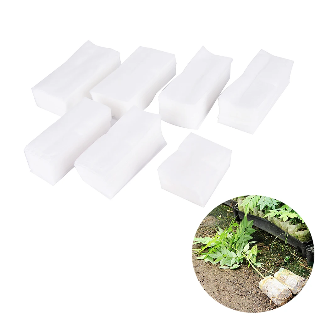 

100Pcs/lot Environmental Protection Non-woven Grow Bag Biodegradable Plant-Fiber Nursery Pots Seedling-Raising Bags 4 Sizes