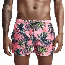 Мужские пляжные шорты с цветочным принтом Быстросохнущий купальный костюм Плавки пляжная одежда шорты для бега одежда для плавания дышащие спортивные шорты