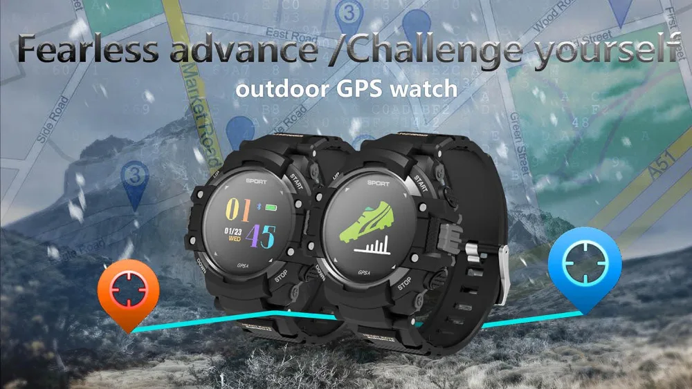 Outdoor GPS Smart Watch Bluetooth Smartwatch Multi Sports Heart Rate Thermometer Fitness Tracker for Samsung Galaxy Note 8 5 4 3