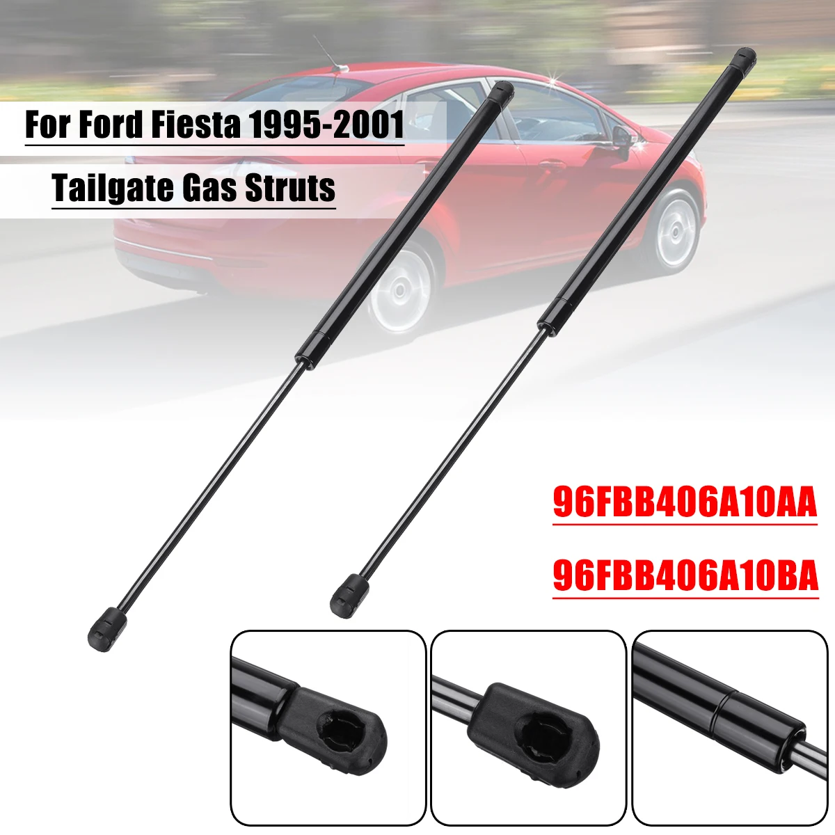 

2Pcs Rear Tailgate Lift Supports Struts Shocks 96FBB406A10BA for Ford /Fiesta 1995-2001 MK IV All Engine Hatchback