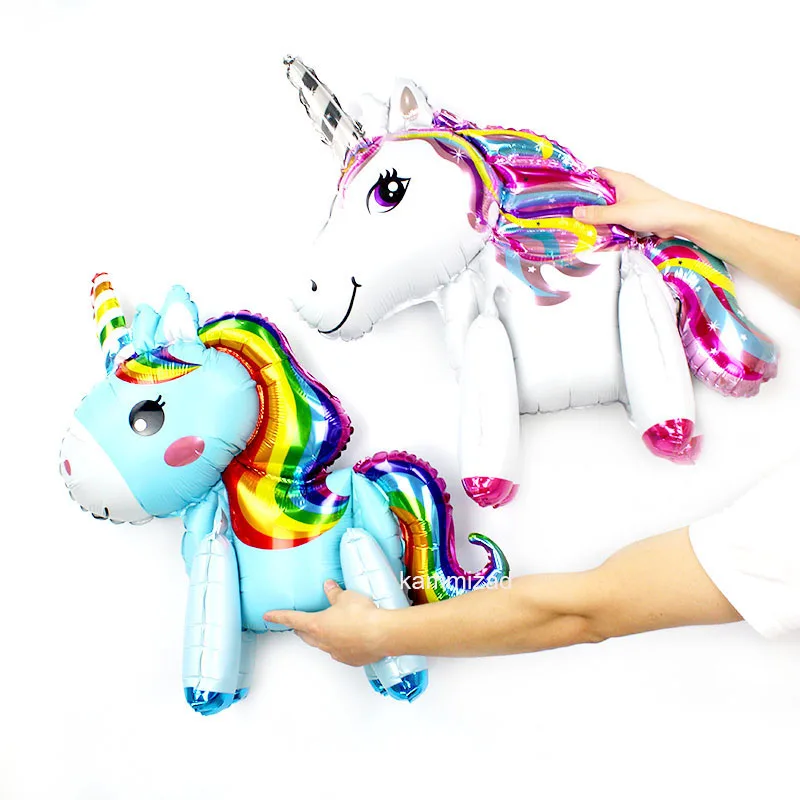 

Wholesale 50pcs unicorn party foil balloons animal horse air ballon baby shower birthday party wedding Decoration kids globos