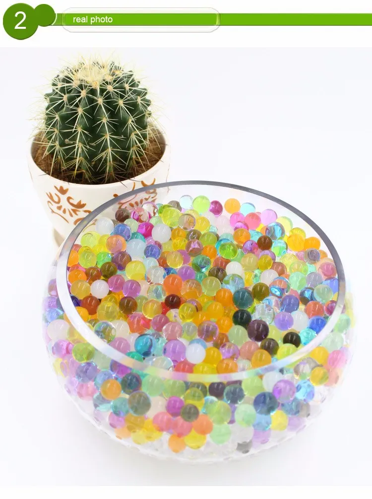 100 шт./лот, разноцветные гидрогелевые Кристальные шарики для почвы, шарики Orbiz для выращивания на водном заводе, для выращивания гидрогелевых полимерных бусин, домашний декор
