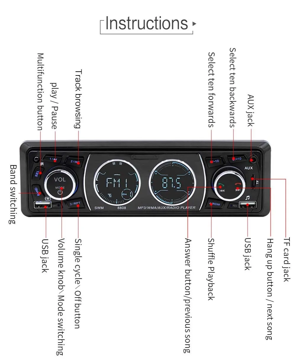 Радио 1 din oto teypleri, Автомобильный MP3-плеер, Авторадио, Bluetooth, fm-радио, автомобильное аудио, телефон, зарядка, стерео, AUX, авто радио, USB, TF