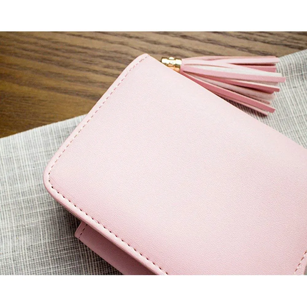 Women Cat Ear Wallet Adorable Pink Tassel Coin Small Purse Money Card Holder for Ladies,Girls05
