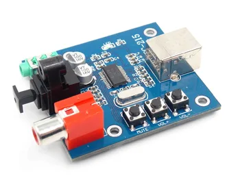

PCM2704 USB DAC to S/PDIF Sound Card Decoder Board 3.5mm Analog Output F/PC