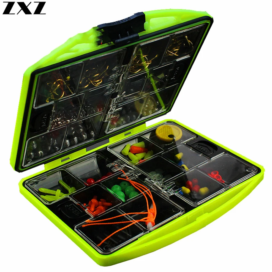 

184pcs 24 Kinds Portable Rigs Rock Fishing Accessories Set Surf Casting Soft Lures Box Swivel Jig Lead Hooks Kit Tools Tackle