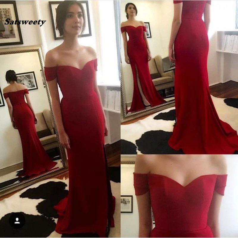 2017-New-arrival-Off-the-shoulder-sexy-red-evening-dress-sweetheart-neckline-A-line-side-slit (1)