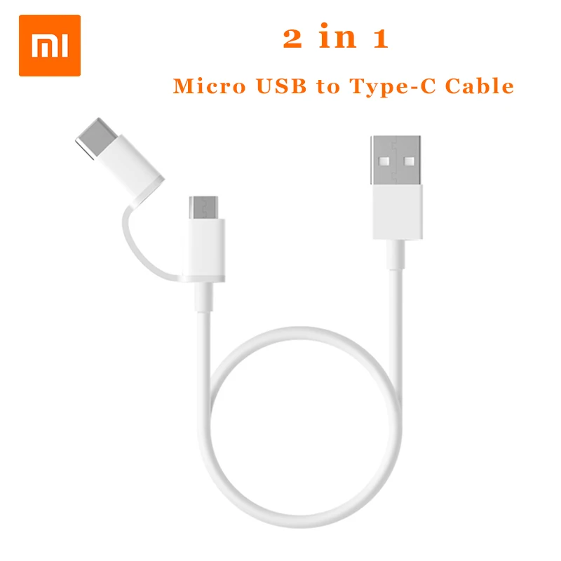 

Xiaomi Original 2 in 1 Micro USB Cable Fast Charger Type C Quick Charging Sync Data Cable For Xiaomi Huawei Samsung Asus LG
