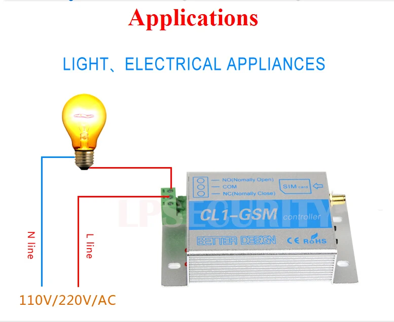 LPSECURITY реле gsm sms вызов пульт дистанционного управления gsm ворот переключатель для управления бытовой техникой водяной насос мотор рулонная