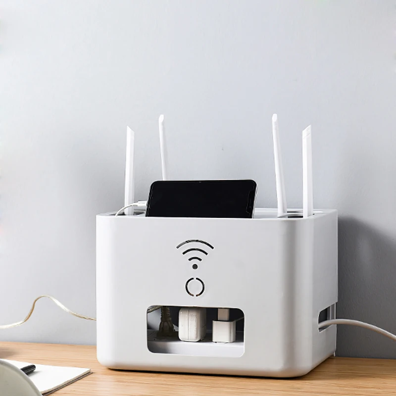 Wireless-Wifi-Router-Storage-Box-Plastic-Plug-Board-Socket-Bracket-Cable-Storage-Organizer-Wire-Storage-Container