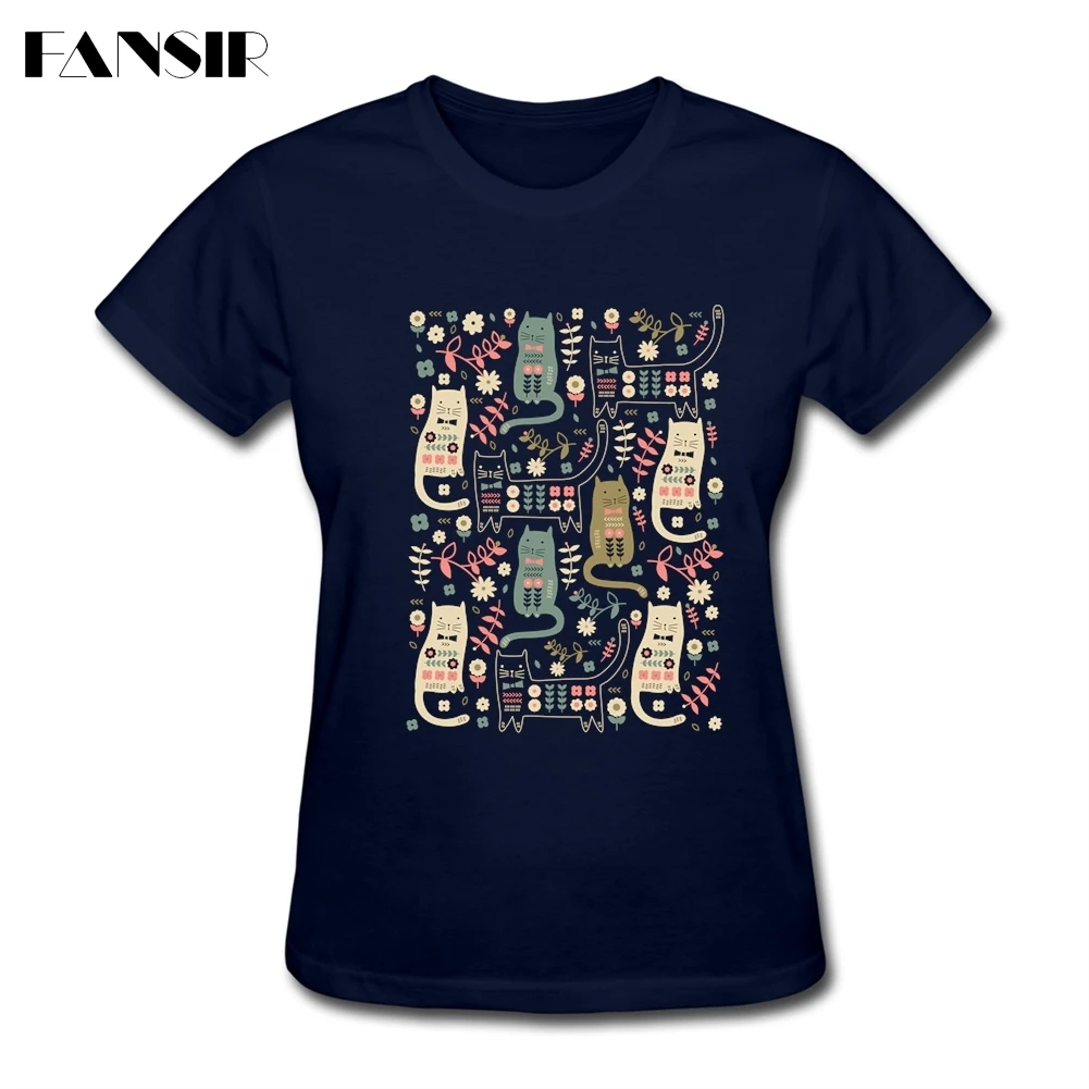 

Club Women Tee Cat Folk Clothing T Shirt Femme Short Sleeve 100% Cotton Cheap Sale T-shirt For Woman