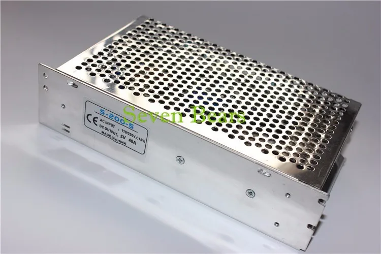 Best качество 5 В 40A 200 Вт коммутации Питание адаптер драйвер для Светодиодные ленты AC110V 220 В Вход к DC 5 В Бесплатная доставка