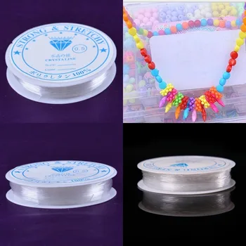 

10PCs/Lot DIY Crystal Beading Stretch Cord Elastic Line,Transparent Clear Round Beading Wire/Cord/String/Thread Jewelry Making