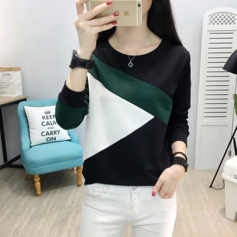 Poleras de mujer moda 2019 Футболка женская одежда осенние Топы зеленая футболка