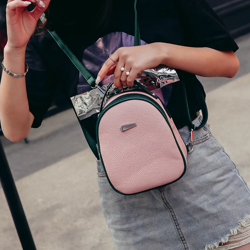 

Mini shoulder bag 2019 summer new fashion simple pu small backpack multi-purpose bag
