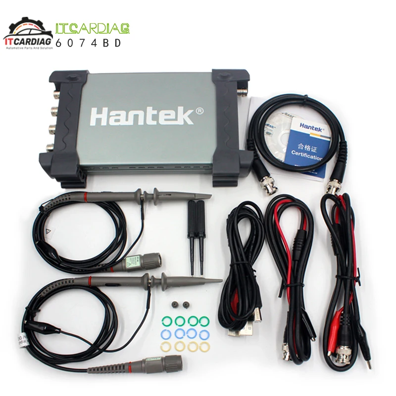 

Hantek 6074BD USB Oscilloscopes 4 Channels 70Mhz Osiclloscope Digital PC Handheld Osciloscopio + 25Mhz Signal Generator