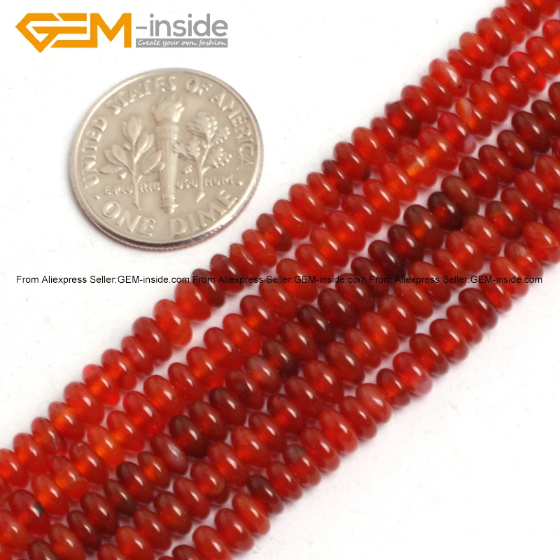 

Natural Red Agates Heishi Spacer Beads Rondelle Disc Stone Beads For Jewelry Making Selectable Type DIY Jewellery Gem-inside