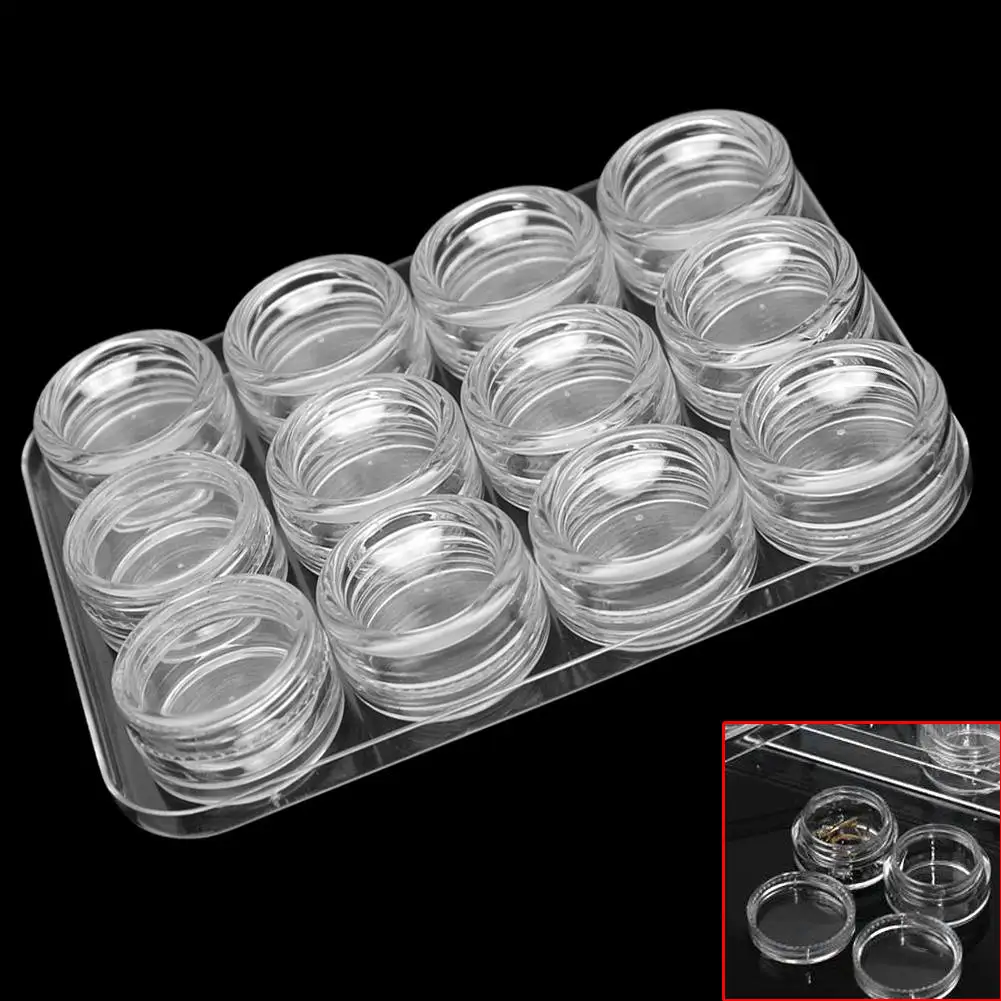 

12 pcs Jewelry Round Storage Boxes Clear Package Display Earrings Ring Bracelet Necklace Clip Hoider Jewelry Accessories Cases