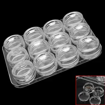

12 pcs Jewelry Round Storage Boxes Clear Package Display Earrings Ring Bracelet Necklace Clip Hoider Jewelry Accessories Cases