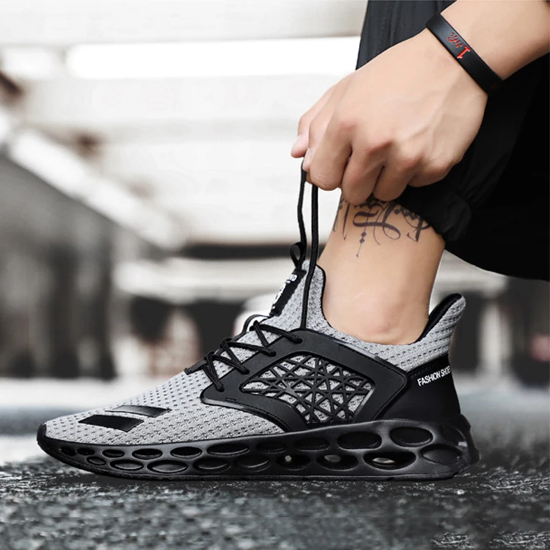 

2019 Tennis Shoes for Men Trainers Air Cushion Breathable Mesh Sneakers Tenis Hombre Outdoor Sports Man Shoes Chaussures Homme