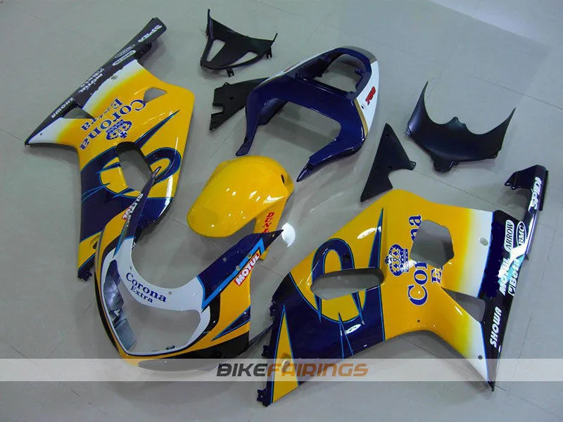 

New Motorcycles Fairings Kits Fit For Suzuki GSXR600 GSXR750 GSXR-600 750 01 02 03 2001 2002 2003 ABS Plastic blue corona