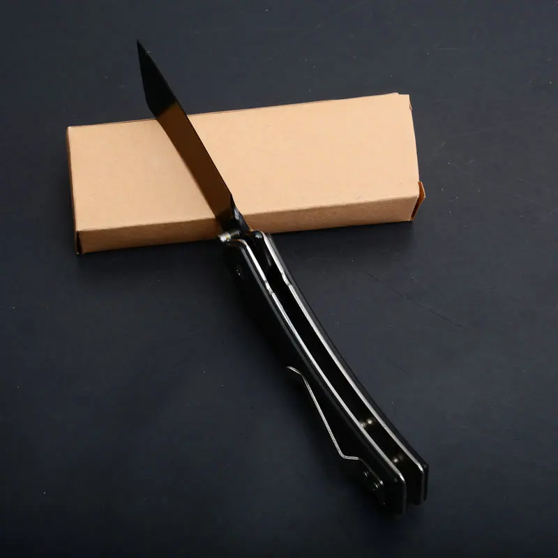 black titanium tactical folding knife titanium outdoor camping hunting survival rescue edc tools  (7)