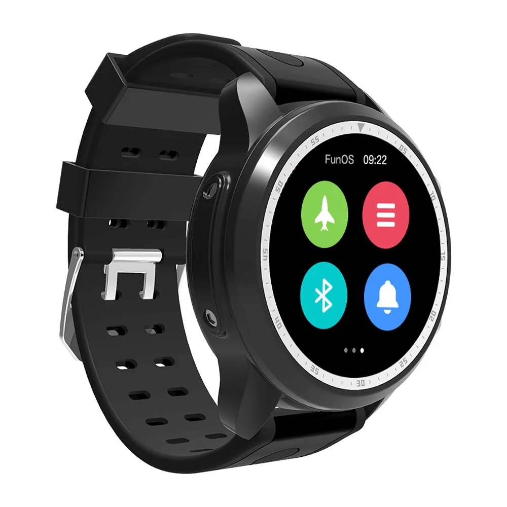 KC06 cмарт часы мужские, gps, 4G, Android 6,0, умные часы, фитнес браслет, IP67, водонепроницаемые, 1 Гб+ 16 ГБ, Bluetooth, sim-карта, часы для Xiaomi, huawei, телефон - Цвет: Black