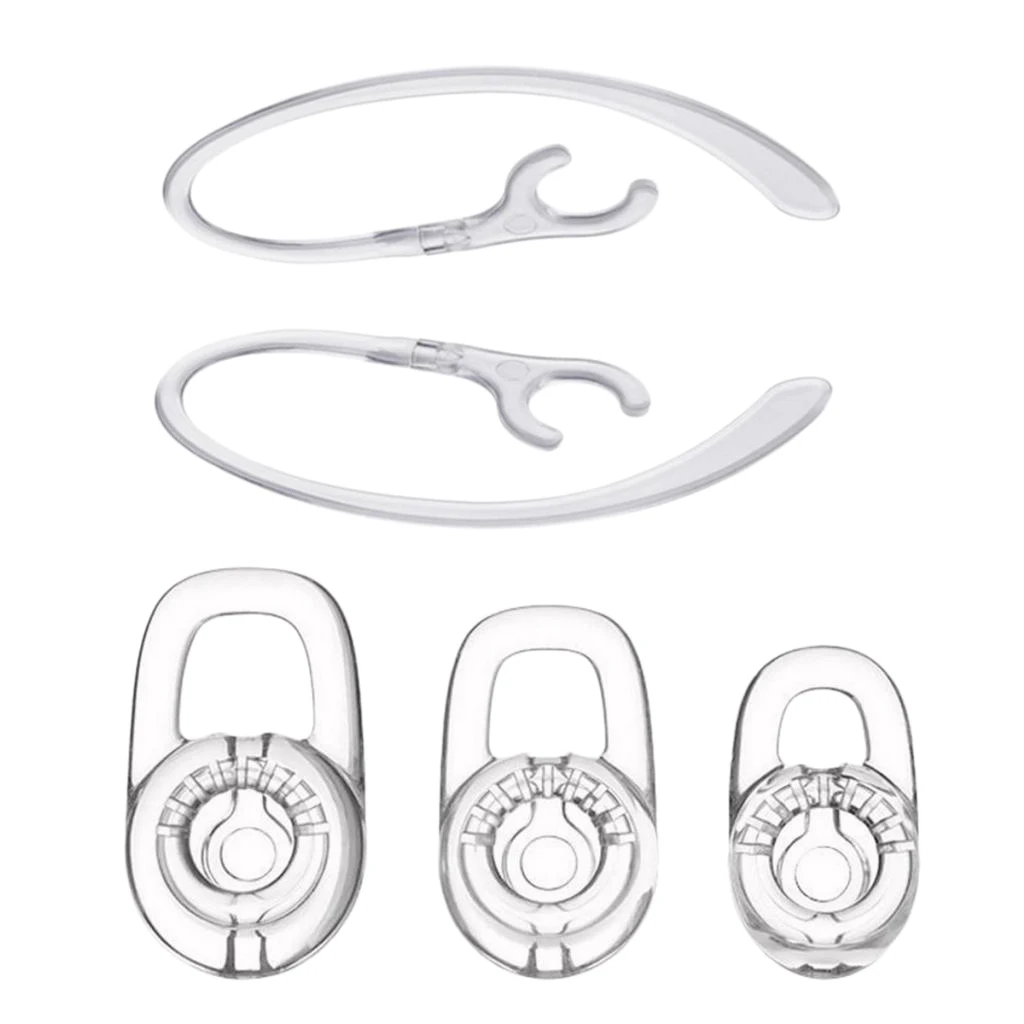 360 Degree Rotate Silicone Anti-Slip Ear-hook and S M L Soft  Ear Glue Earbuds Tips Replacement Earbud Covers