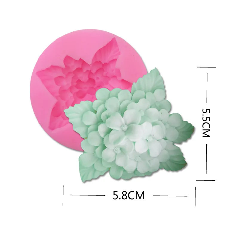 Silicone Mold Soap Molds Hydrangea Flower Silicone Soap Molds For Soap Making Handmade Resin Form Mould Fondant Cake Decorating Tools DIY Wedding Decor